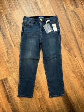 NWT Democracy “Ab”solution Ankle Skimmer Jeans Women’s Sz 10P Dark Blue Stretch